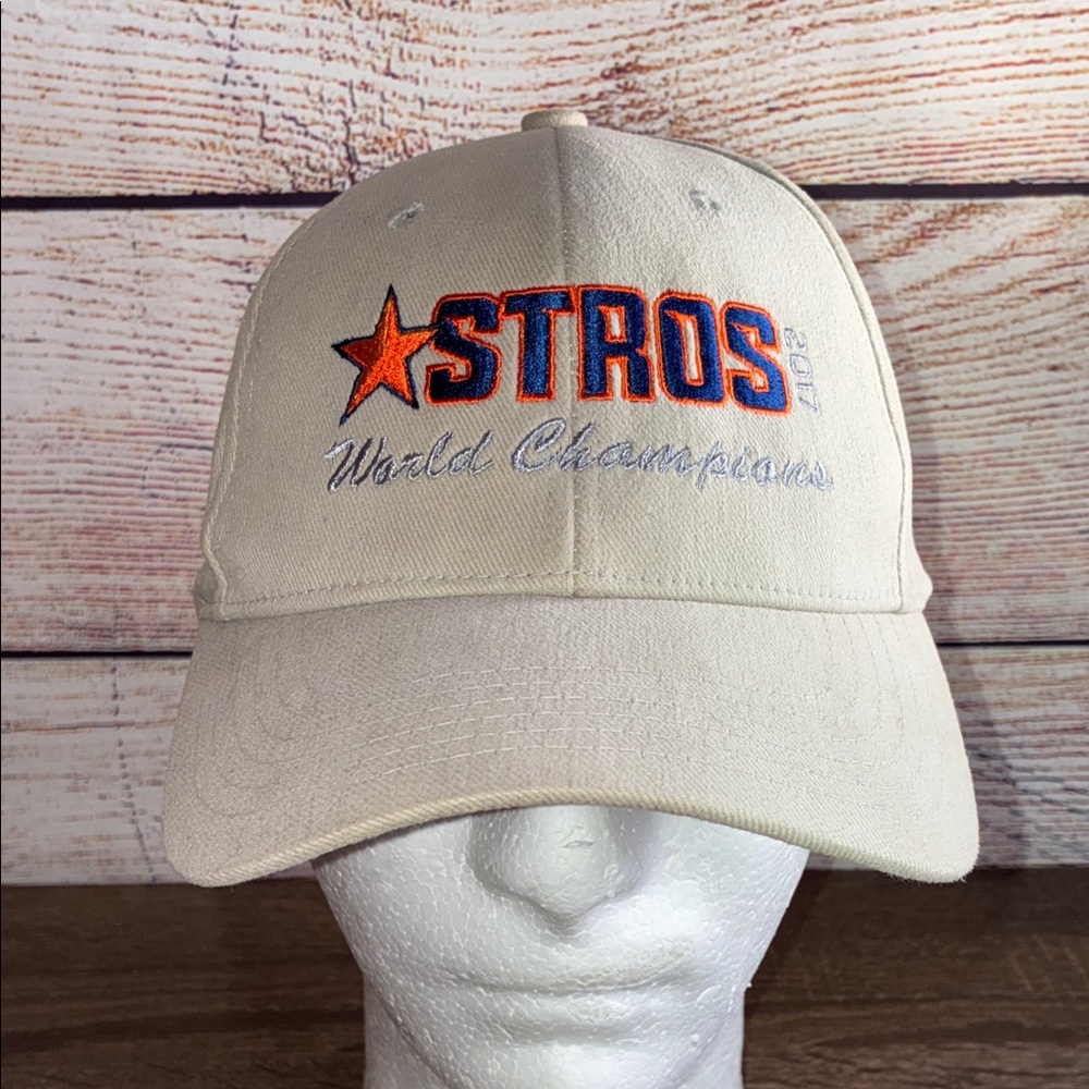 Fahrenheit Beige Unifit Cap L/XL 2017 Houston Astros World Series Hat